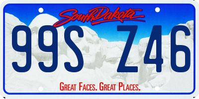 SD license plate 99SZ46
