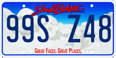 SD license plate 99SZ48