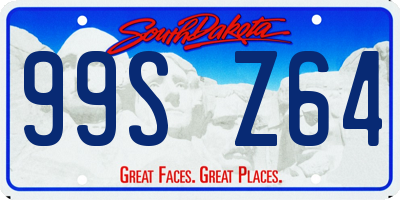 SD license plate 99SZ64