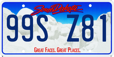 SD license plate 99SZ81