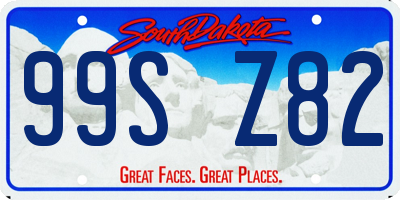 SD license plate 99SZ82