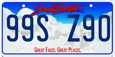 SD license plate 99SZ90