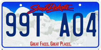 SD license plate 99TA04