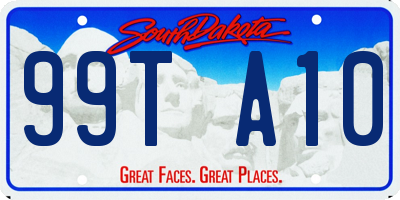 SD license plate 99TA10
