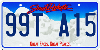 SD license plate 99TA15