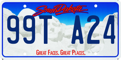 SD license plate 99TA24