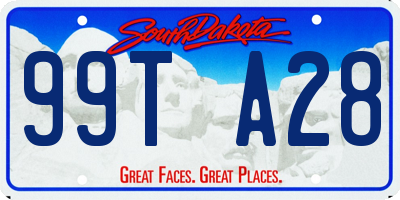 SD license plate 99TA28