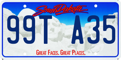SD license plate 99TA35
