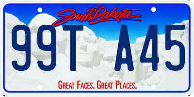 SD license plate 99TA45