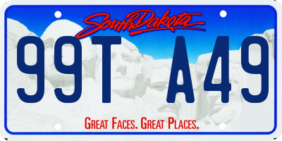 SD license plate 99TA49
