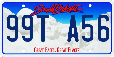 SD license plate 99TA56