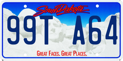 SD license plate 99TA64