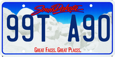 SD license plate 99TA90