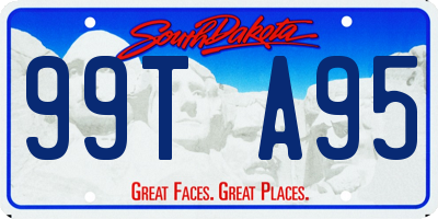 SD license plate 99TA95