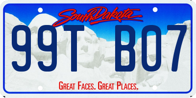 SD license plate 99TB07