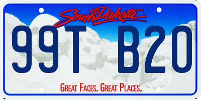 SD license plate 99TB20