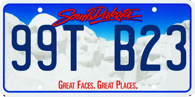 SD license plate 99TB23
