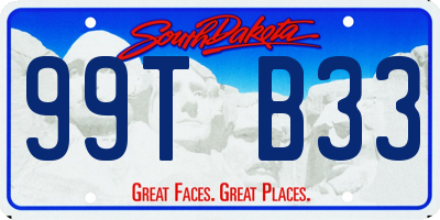 SD license plate 99TB33