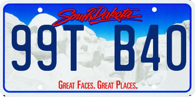 SD license plate 99TB40