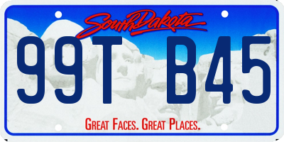 SD license plate 99TB45
