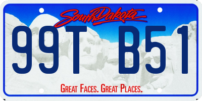 SD license plate 99TB51