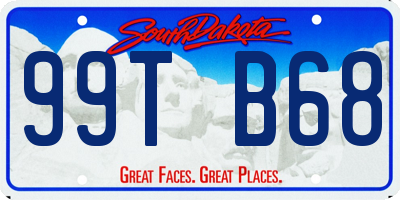 SD license plate 99TB68