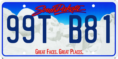 SD license plate 99TB81
