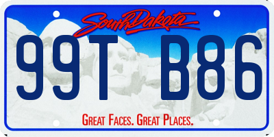 SD license plate 99TB86