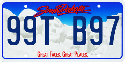 SD license plate 99TB97