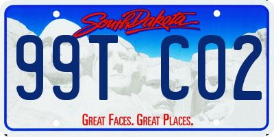 SD license plate 99TC02