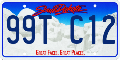 SD license plate 99TC12