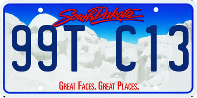 SD license plate 99TC13