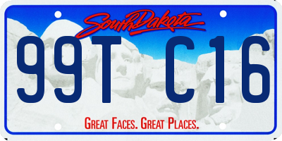 SD license plate 99TC16