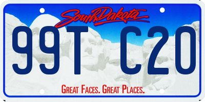 SD license plate 99TC20