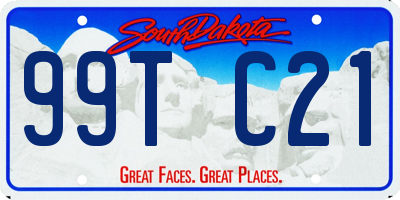 SD license plate 99TC21