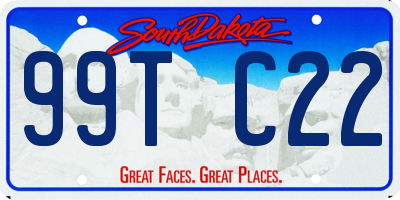 SD license plate 99TC22