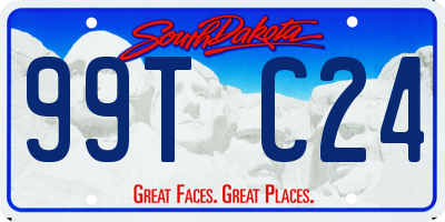 SD license plate 99TC24