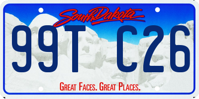 SD license plate 99TC26