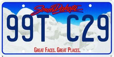 SD license plate 99TC29