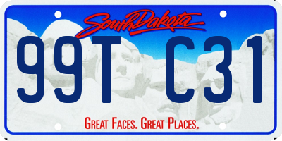 SD license plate 99TC31