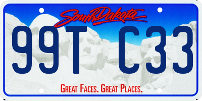 SD license plate 99TC33