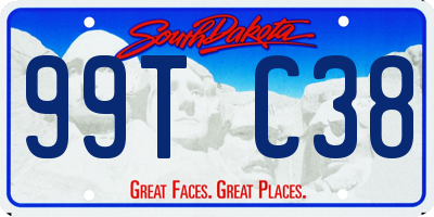 SD license plate 99TC38