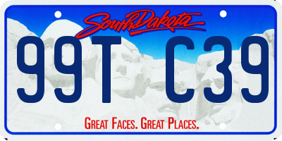 SD license plate 99TC39