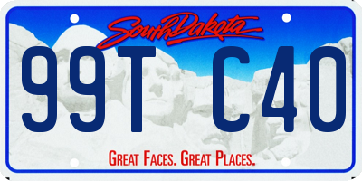 SD license plate 99TC40