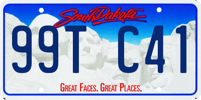 SD license plate 99TC41