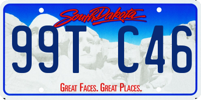 SD license plate 99TC46