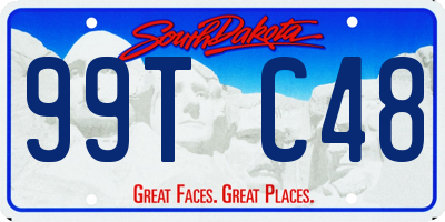 SD license plate 99TC48