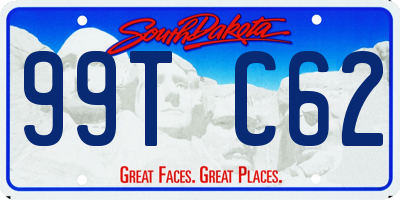 SD license plate 99TC62