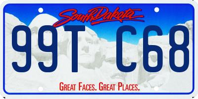 SD license plate 99TC68