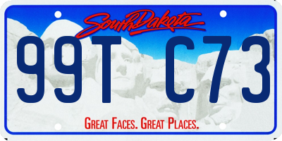 SD license plate 99TC73